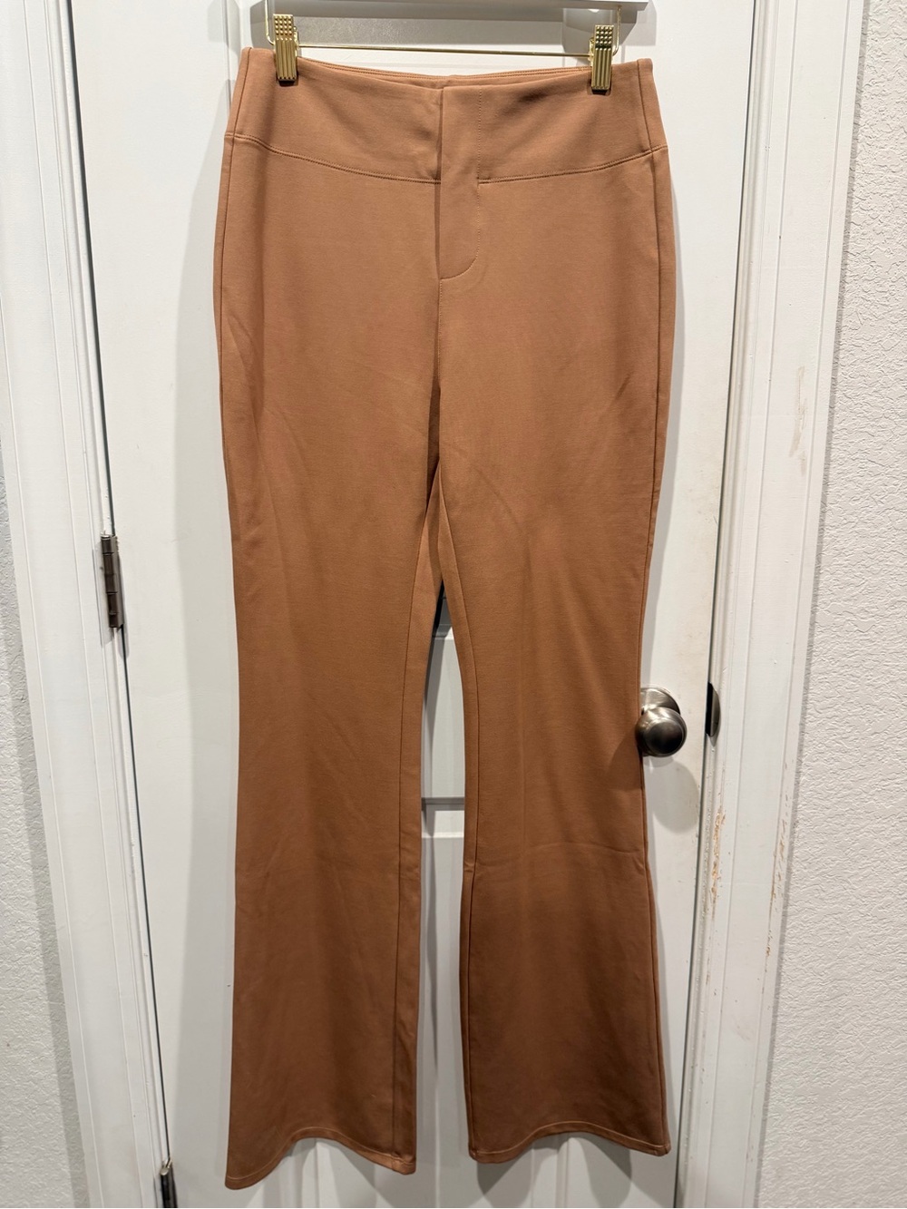 Halara High Waisted Pull-On Bootcut Dress Pants Camel Brown Medium